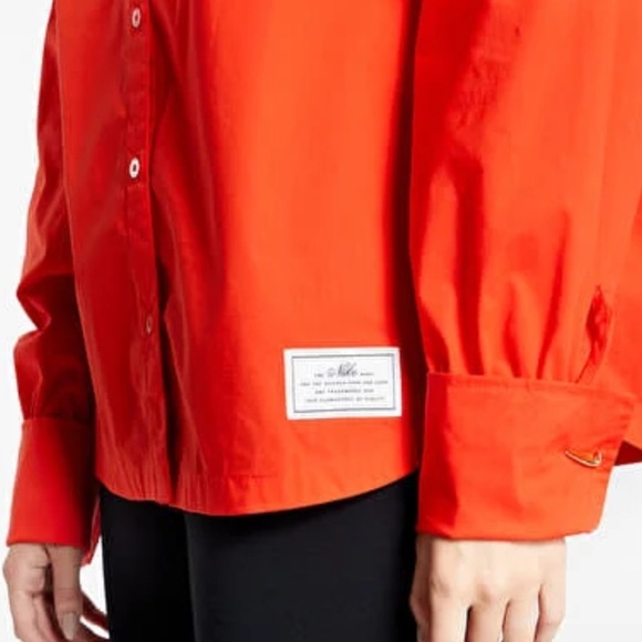 Nike red/orange button shirt - Picture 4 of 10